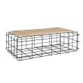 Table basse en bois de manguier et acier Design industriel - Carioca
