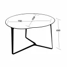 Table basse artisanale en verre et acier fabriquée en Italie - Alicante Viadurini