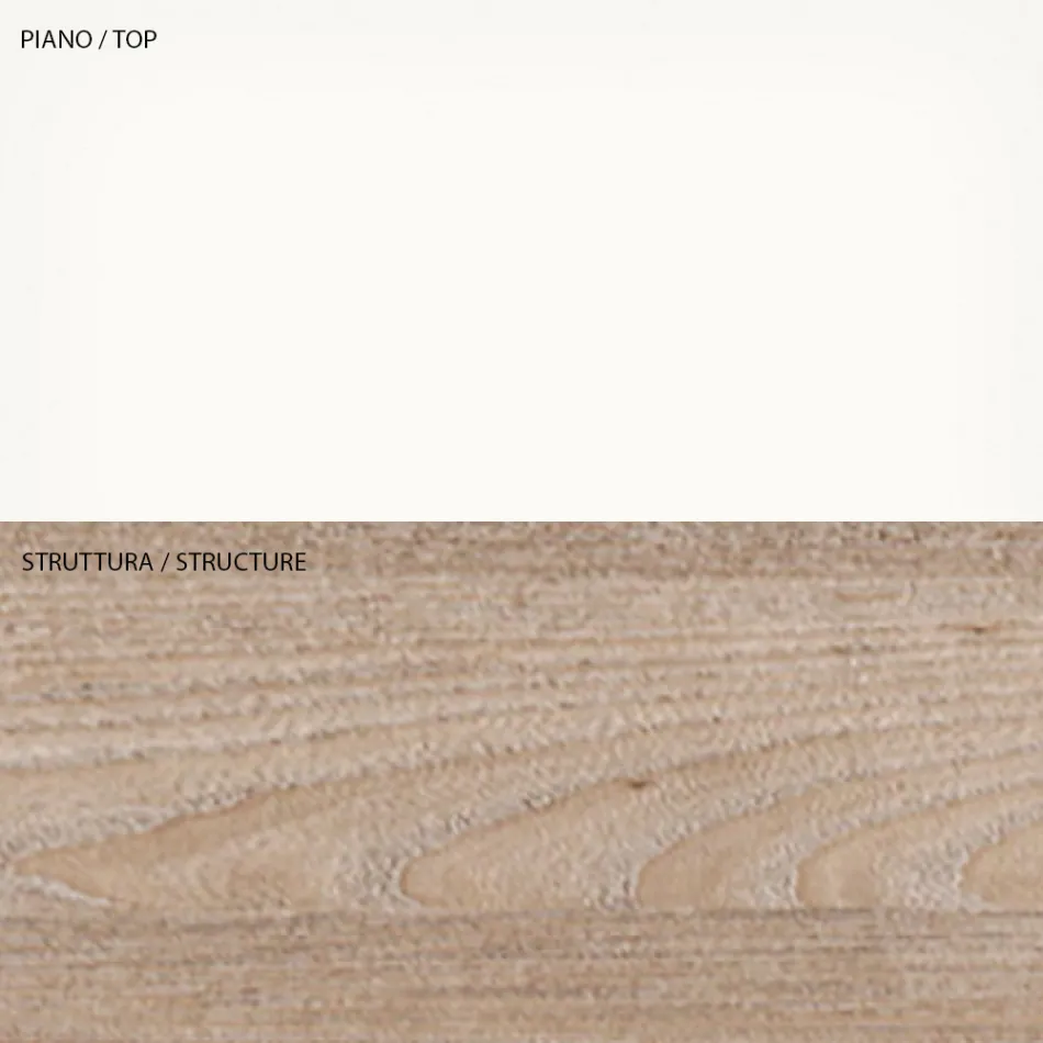 Table basse avec récipient écologique en bois - Cripto Viadurini