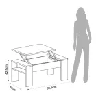 Table basse avec récipient écologique en bois - Cripto Viadurini