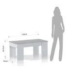 Table basse avec conteneur en bois - Scandio Viadurini