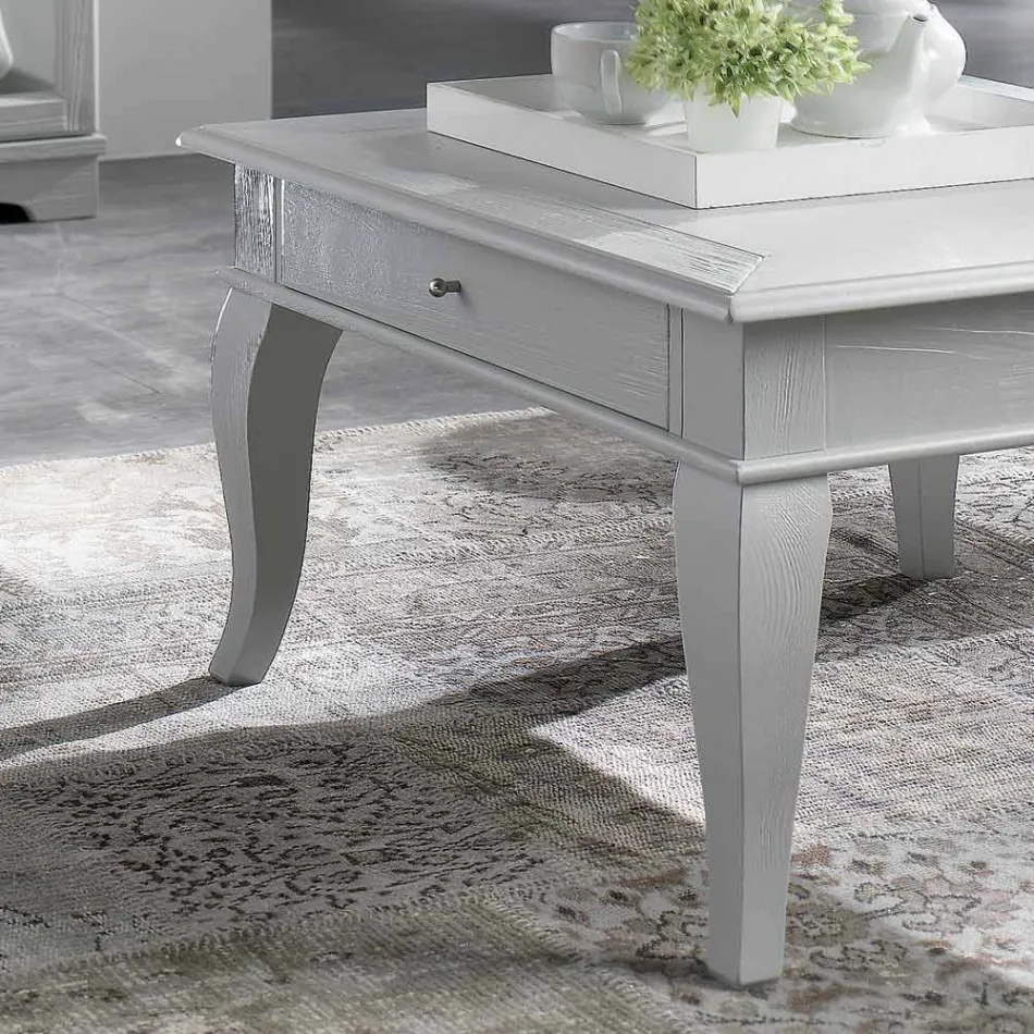 Table basse avec parties massives en Ay - ous et Linden Made in Italy - Era Viadurini