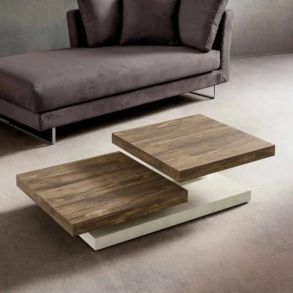 Table basse avec plateau tournant en HPL Made in Italy, Precious - Paris Viadurini