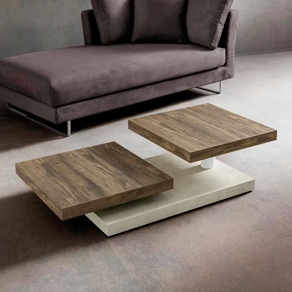 Table basse avec plateau tournant en HPL Made in Italy, Precious - Paris Viadurini