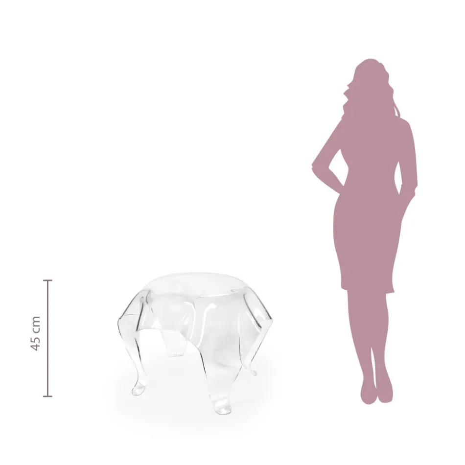 Table basse avec plateau et base en plexiglas Made in Italy - Brento Viadurini