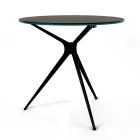 Table basse avec plateau rond en grès cérame Made in Italy - Siste Viadurini