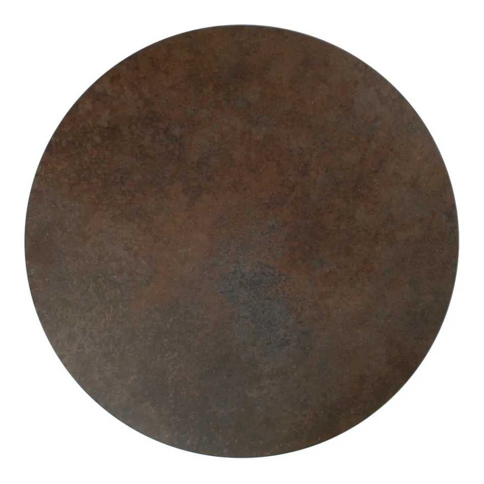 Table basse avec plateau rond en grès cérame Made in Italy - Siste Viadurini