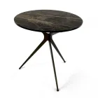 Table basse avec plateau rond en grès cérame Made in Italy - Siste Viadurini