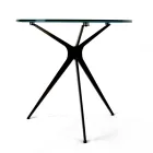 Table basse avec plateau rond en grès cérame Made in Italy - Siste Viadurini