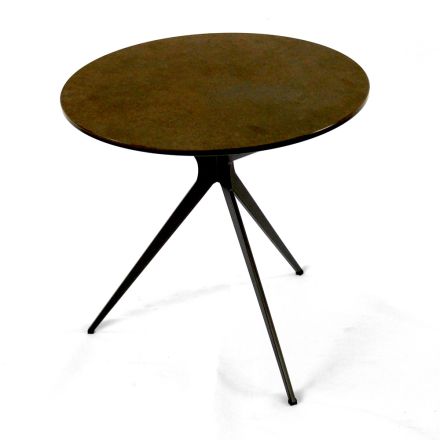 Table basse avec plateau rond en grès cérame Made in Italy - Siste Viadurini