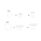 Table basse avec plateau en verre et base en métal fabriquée en Italie - Batulla Viadurini