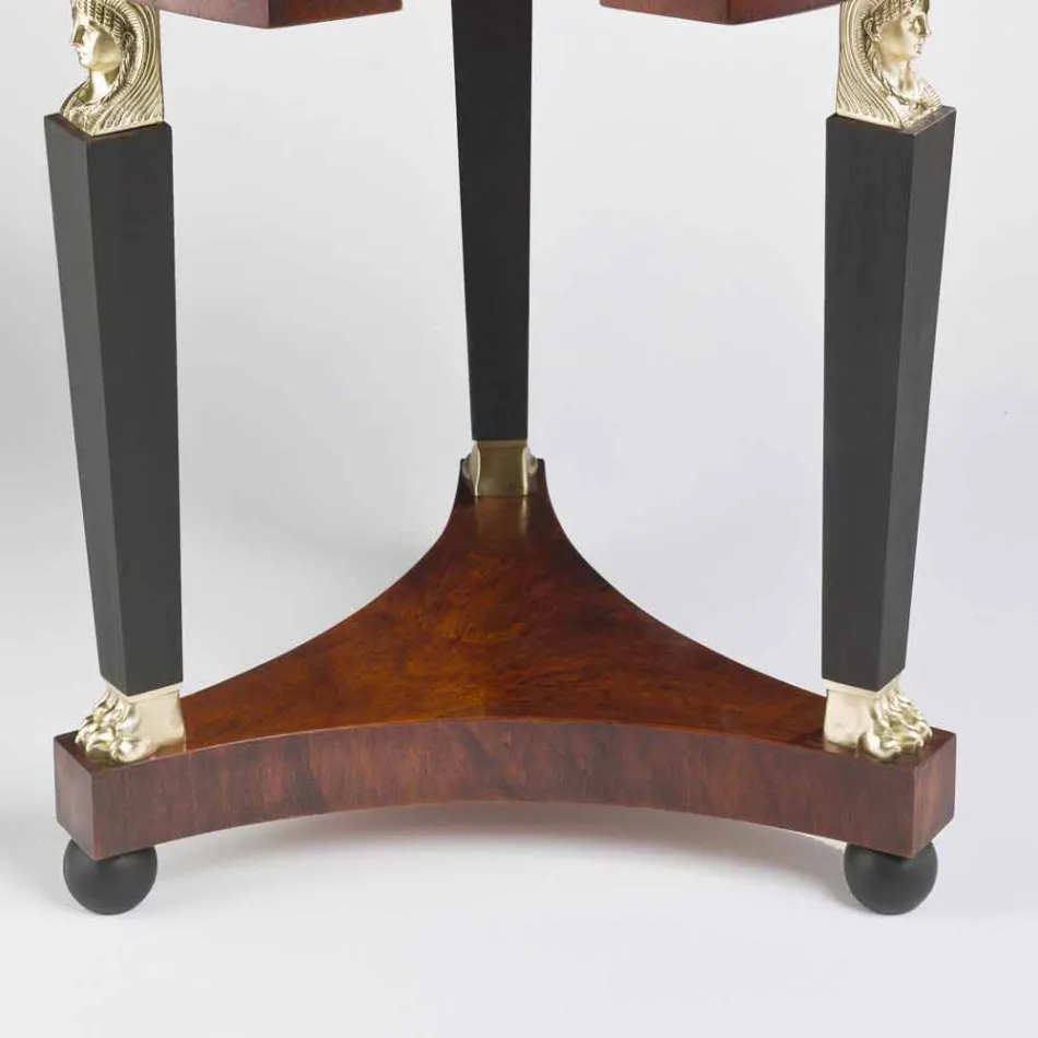 Table basse avec plateau en verre et décorations en laiton, Vénus Viadurini