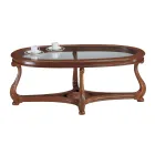 Table basse avec plateau en verre fabriquée en Italie - Sedna Viadurini