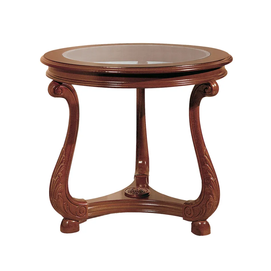 Table basse avec plateau en verre fabriquée en Italie - Sedna Viadurini