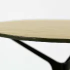 Table basse avec plateau rond en verre et 3 pieds fabriquée en Italie - Siste Viadurini