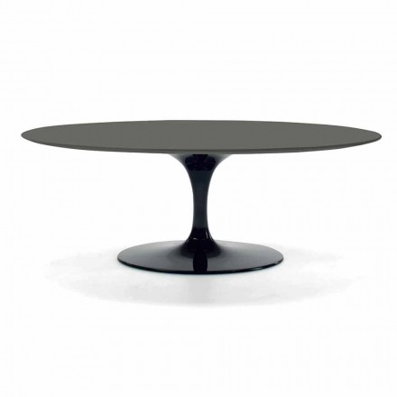 Table basse avec plateau ovale de luxe Made in Italy Fenix - Dollars Viadurini