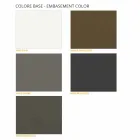 Table basse avec plateau rond en HPL laminé Made in Italy - Mina Viadurini