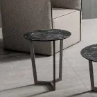 Table basse avec plateau rond en HPL laminé Made in Italy - Mina Viadurini