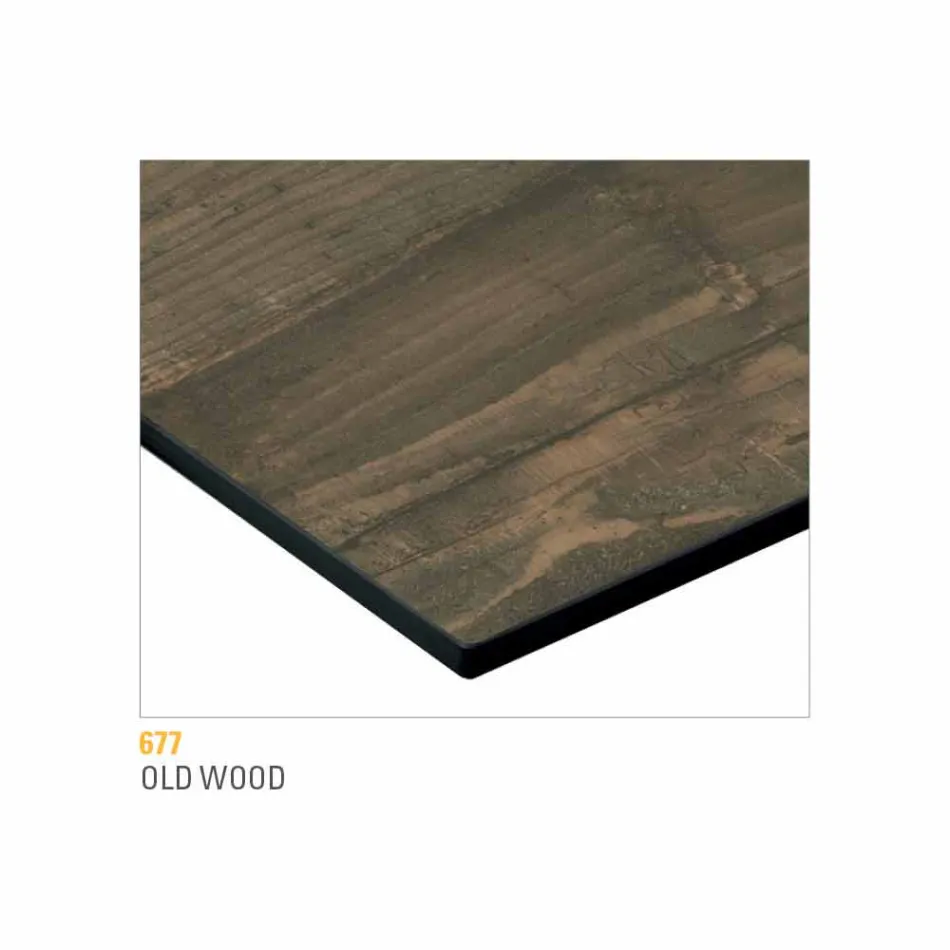 Table basse avec plateau rond en HPL laminé Made in Italy - Mina Viadurini