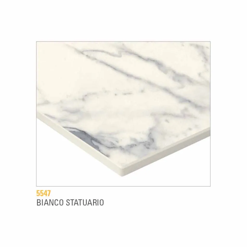 Table basse avec plateau rond en HPL laminé Made in Italy - Mina Viadurini