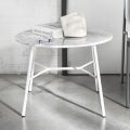 Table basse avec plateau rond en marbre Made in Italy - Makino