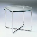 Table basse avec plateau rond en verre Made in Italy - Costanza