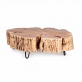 Table basse Homemotion avec plateau en bois d'acacia - Nabucco