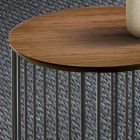 Table basse avec plateau rond en bois Made in Italy - Montebianco Viadurini