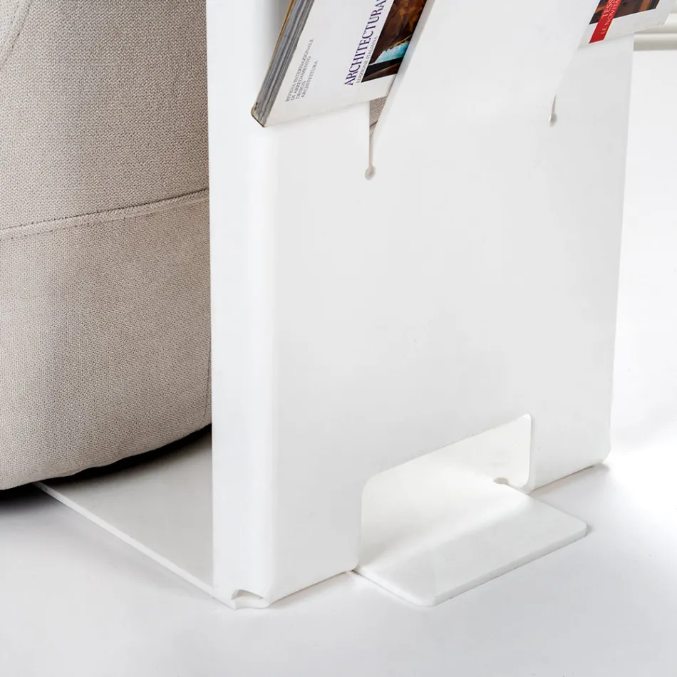 Table basse avec porte-revues en plexiglas fabriquée en Italie - Belle Viadurini
