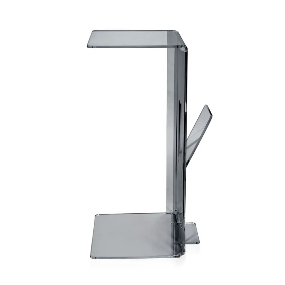 Table basse avec porte-revues en plexiglas fabriquée en Italie - Belle Viadurini