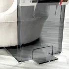 Table basse avec porte-revues en plexiglas fabriquée en Italie - Belle Viadurini