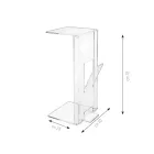 Table basse avec porte-revues en plexiglas fabriquée en Italie - Belle Viadurini