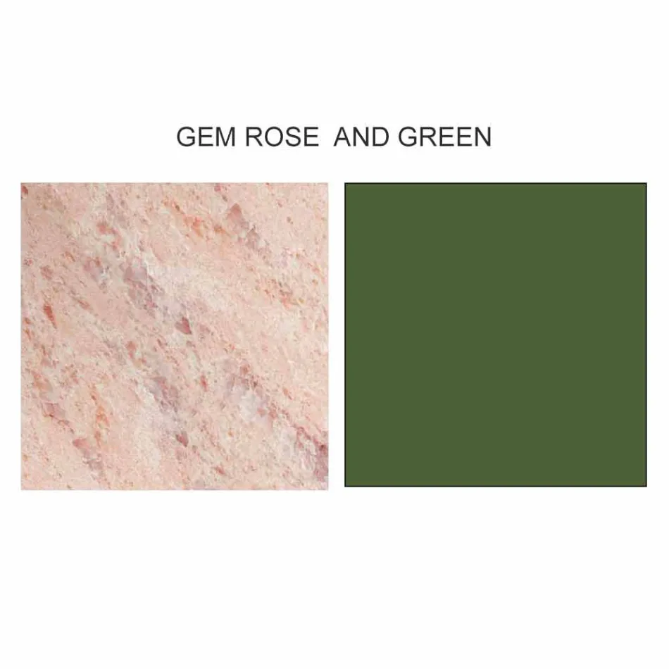 Table basse design avec 2 plateaux ronds en grès Made in Italy - Stockholm Viadurini