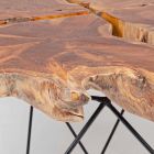 Table basse design Homemotion avec plateau en teck - Grillo Viadurini