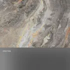 Table basse design en marbre avec base en verre Made in Italy - Molino Viadurini