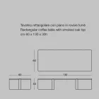 Table Basse de Luxe en Métal Coloré et Plateau en Bois - Anacleto Viadurini