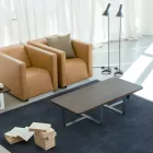 Table Basse de Luxe en Métal Coloré et Plateau en Bois - Anacleto Viadurini