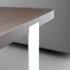 Table Basse de Luxe en Métal Coloré et Plateau en Bois - Anacleto Viadurini