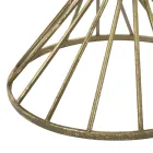 Table Basse en Fer Doré avec Plateau Miroir - Abricot Viadurini