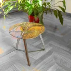 Table basse faite à la main en marbre et acier Made in Italy - Prince Viadurini