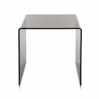 Table basse fumée 40x40cm moderne Terry Small, fabriqué en Italie Viadurini