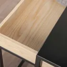 Table basse en acier avec plateau en frêne Made in Italy - Dentelle Viadurini