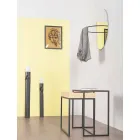 Table basse en acier avec plateau en frêne Made in Italy - Dentelle Viadurini