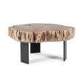 Table basse en acier et bois d'acacia naturel Homemotion - Camala