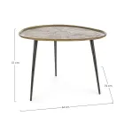 Table basse Homemotion en aluminium antique et plaqué - Giacinta Viadurini