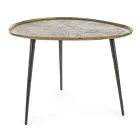 Table basse Homemotion en aluminium antique et plaqué - Giacinta Viadurini