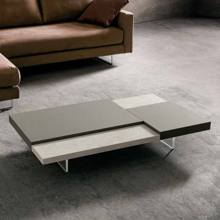 Table basse Fenix avec pieds transparents Made in Italy - Justin Viadurini