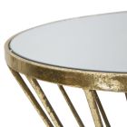 Table Basse en Fer Doré avec Plateau Miroir - Abricot Viadurini