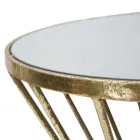 Table Basse en Fer Doré avec Plateau Miroir - Abricot Viadurini