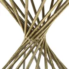 Table Basse en Fer Doré avec Plateau Miroir - Abricot Viadurini